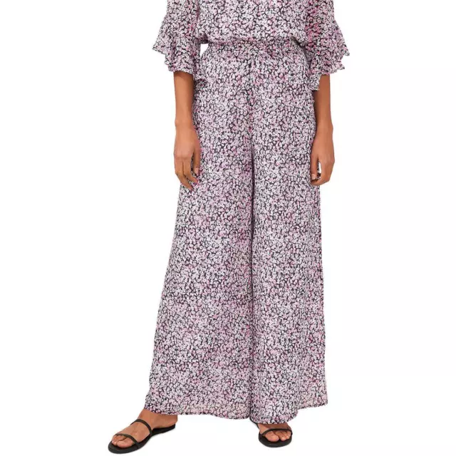 Riley & Rae Womens High Rise Relaxed Fit Floral Print Wide Leg Pants BHFO 8236