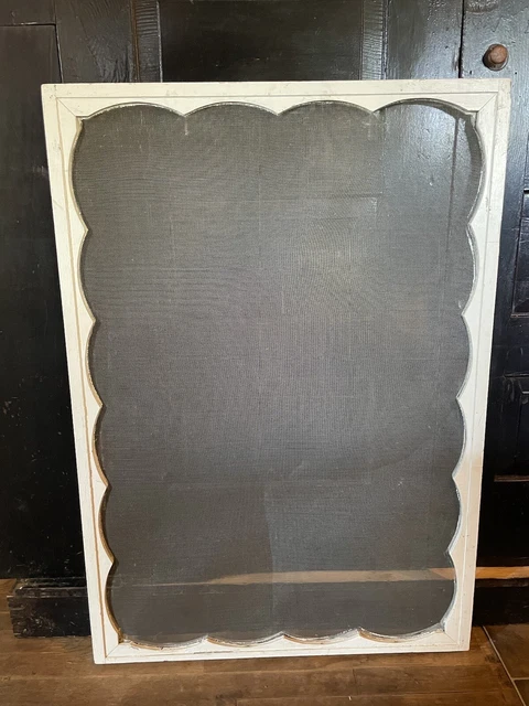 Antique Scalloped Wood Window Screen  Decor Architectural Salvage Cottage