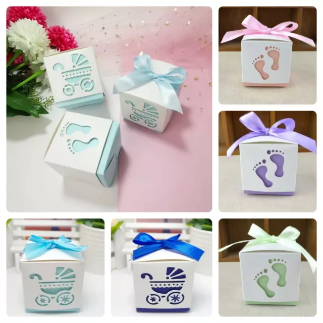 BABY SHOWER Gender Reveal Party Candy Goody Favors Paper Gift Box 5x5x5cm