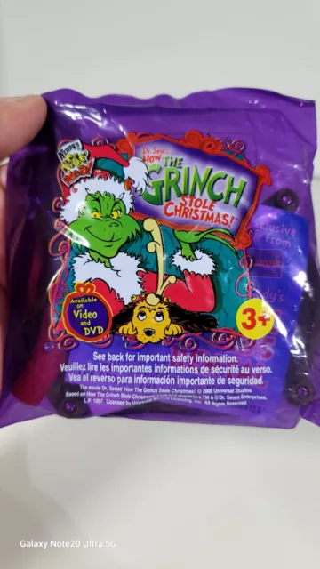 Vintage Wendys Kids Meal Toy 2000 How the Grinch Stole Christmas Sealed