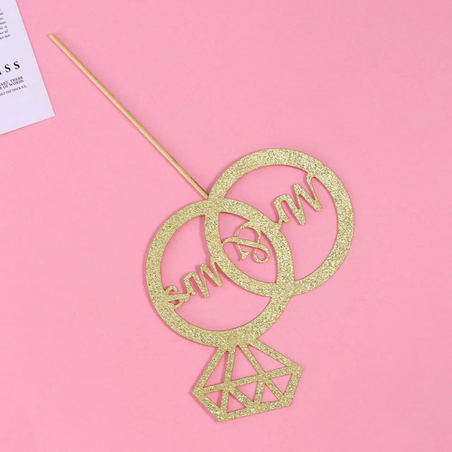 1 pieza Postre Topper Pastel Brillante Picks Boda Cupcake Topper