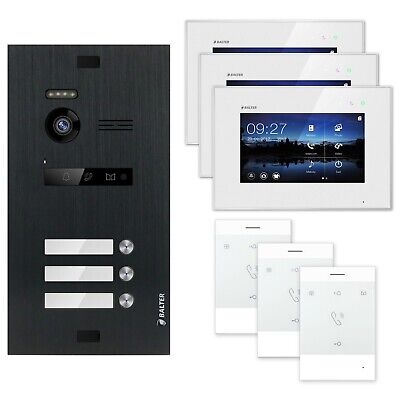 Balter Evo Noir Talk + 7 " LCD Vidéo Interphone pour Porte Kit 3 Maison de