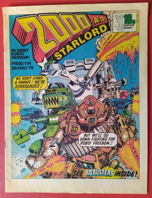 2000 A.D.  COMIC - PROG 114 - 26 MAY 1979 - JUDGE DREDD / THARG / DAN DARE etc.