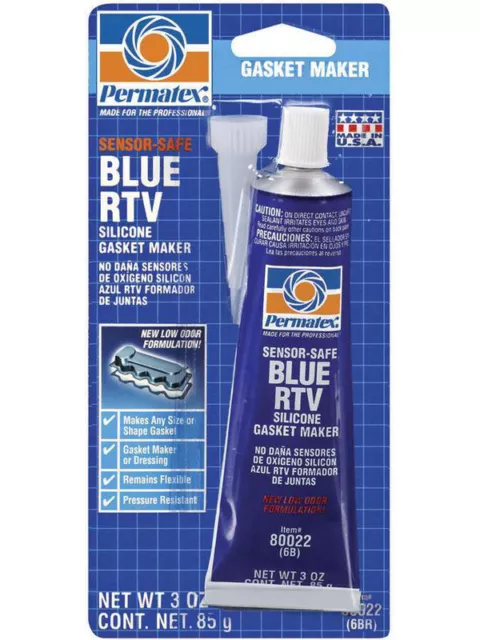 Permatex Sealant - Sensor Safe Blue RTV - Silicone - 3.00 oz Tube - Each (80022)