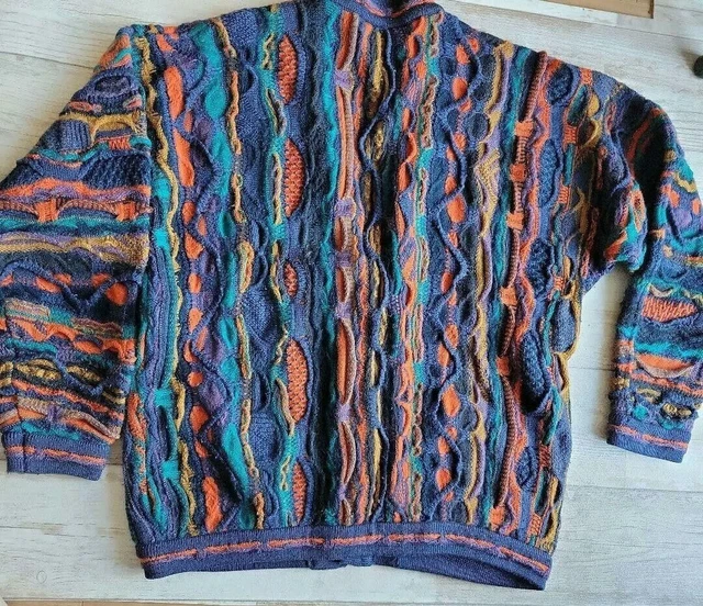 COOGI Wool Knitted Cardigan Sweater Size S Made In Australia Vintage 65cm 3