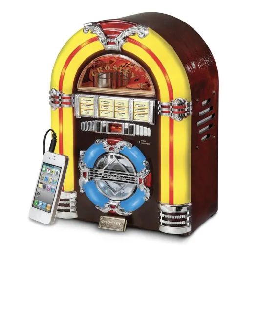 Crosley CR1101A Tabletop Juke Box CD Player, Radio, 14 3/4" Tall NIB