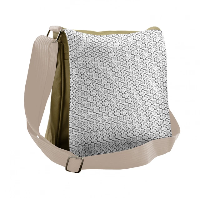 Ambesonne Damask Messenger Bag with Shoulder Strap Unisex Cross-body