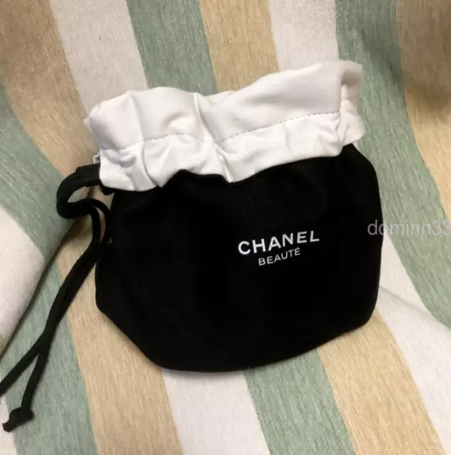 Chanel Toiletry Cosmetic Bag Travel Pouch Clutch Bucket bag Genuine Not Retail