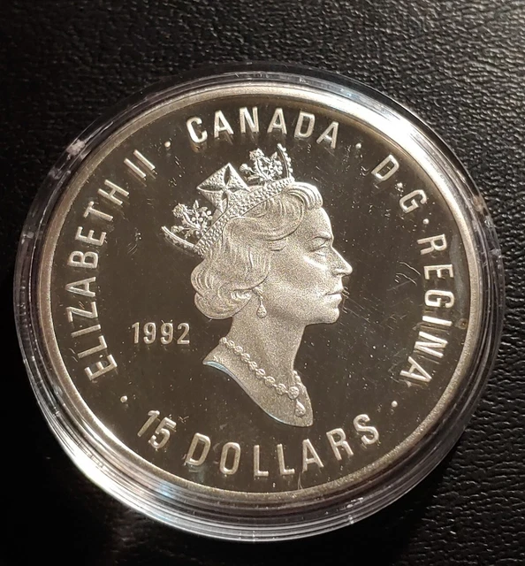 Canada, 1992, Centennial Of Modern Olympics, $15 Sterling Proof Coin.
