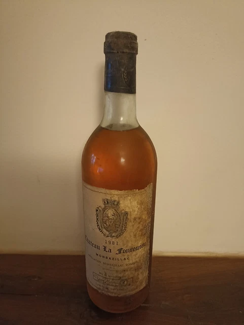 Ancienne Bouteille De Vin Monbazillac 1981, Château La Fonrousse