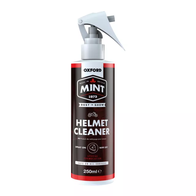 Oxford Mint Motorcycle / Motorbike Helmet Visor Clean 250ml OC302