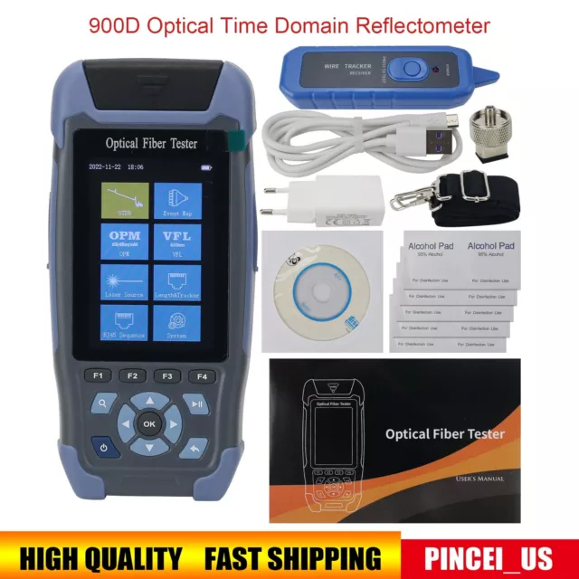 900D Optical Time Domain Reflectometer 800NM-1700NM 500M-60KM With OPM VFL