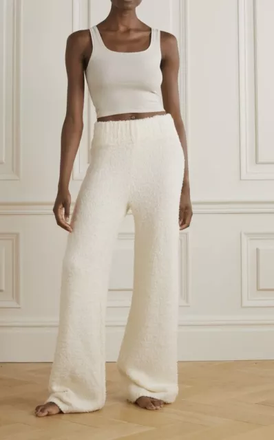 SKIMS COZY KNIT Boucle High Rise Pants And Top Bone White Size S/M £94.61 -  PicClick UK