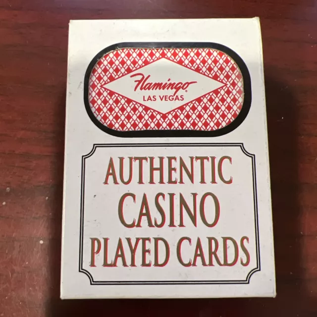 FLAMINGO HILTON Casino Playing Cards Used Red Deck - LAS VEGAS