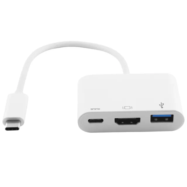 Adapter Kabel USB-C Stecker auf HDMI, USB-A 3.0 & USB-C Buchse Kupplung