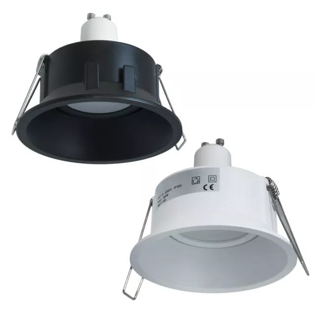 Faretto tondo retrocesso incasso foro 85mm lampada LED GU10 8W luci soffitto 230