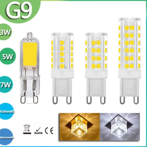 LED Birne G9 3W 5W 7W Warm/Cool Leuchtmittel führte Energiesparlampen sockel COB