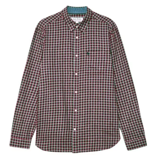 JACK WILLS Milorn Lightweight Gingham Check Shirt Red Size UK XS #REF26