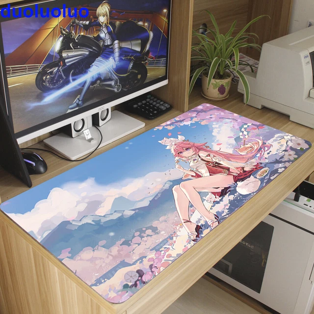 YAE MIKO GENSHIN Impact Game Mat Playmat Anime Keyboard Mouse Pad 70