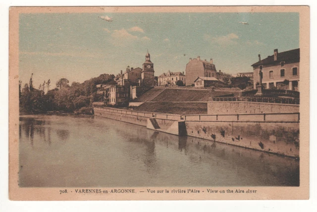 CPA 55 - VARENNES-en-ARGONNE: RIVER VIEW THE AREA (MEUSE) UNWRITTEN