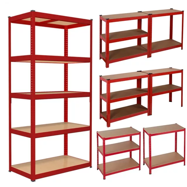 Heavy Duty Metal Muscle Rack Shelving Storage 35"W x 16"D x 71"H Garage 5 Shelf