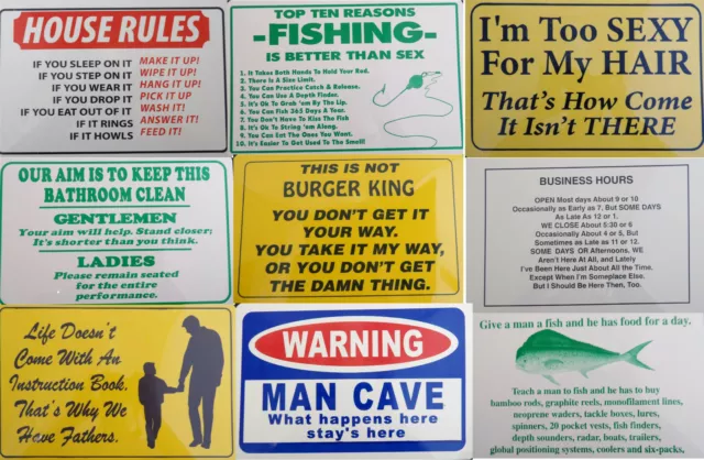 Plastic Signs Collectible Sayings Humor Funny Motto 7x11