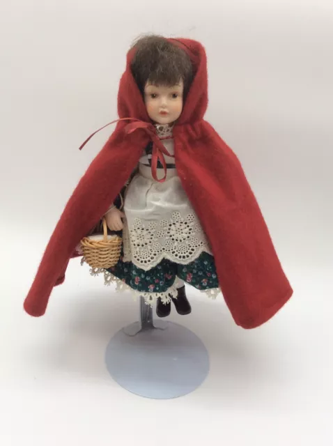Avon Collectible 1985 Vintage Fairy Tale Porcelain Doll Little Red Riding Hood