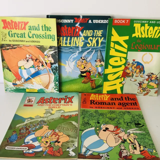 Asterix Book Bundle 5 Vintage Comic Book Goscinny Uderzo