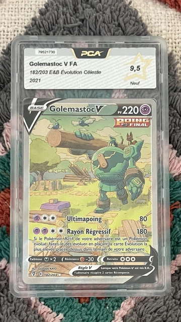 Golemastoc V 181/203 Full Art – Coffret 10 Cartes Pokémon Françaises – Évolution Céleste
