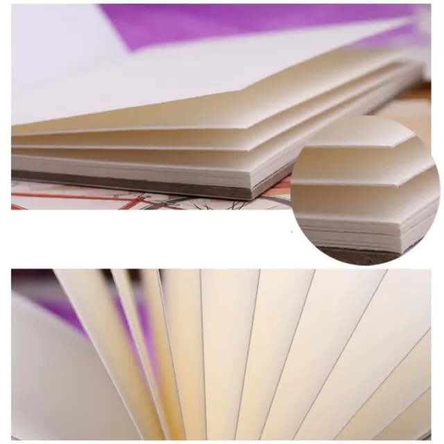 12 Blatt Tragbares Aquarellpapier Doppelseitiges Säurefreies Kaltes Papier