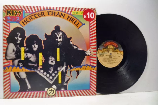 KISS hotter than hell LP VG+/VG, NBLP 7006, vinyl, album, hard rock, glam, 1974