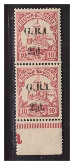 DNG  Brit. Besatzung Minr. 5 I ** senkrechtes Paar vom UR Auflage 1675 Stück !!