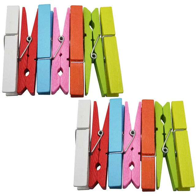 3 Set Small Wooden Clothespins Photo Folder Cute Pin Ornament Picture Mini Clip