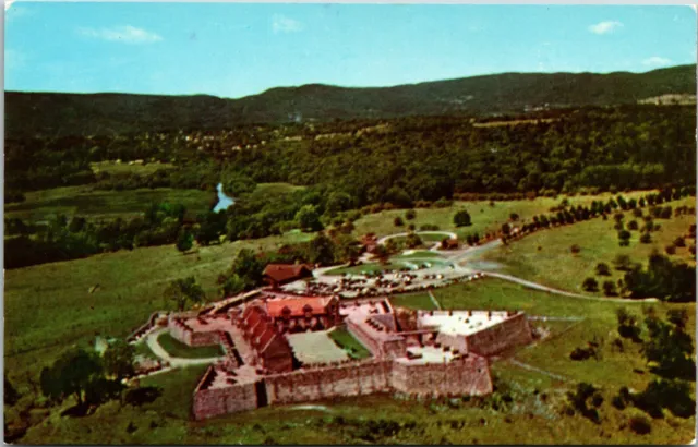 Postcard Aerial view of Fort Ticonderoga New York NY Vintage