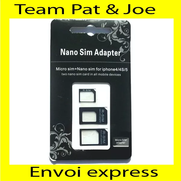 3 Adaptateurs Nano Sim - Micro Sim - Sim Standard Pour Iphone 5