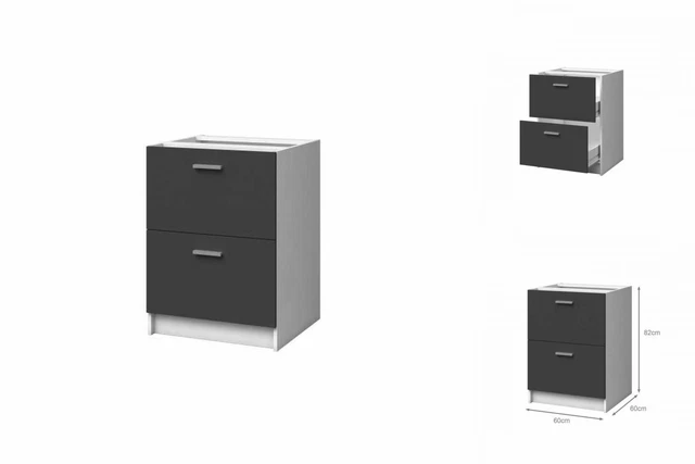 Mobili ausiliari 60 x 60 x 82 cm grigio armadio da cucina armadio inferiore