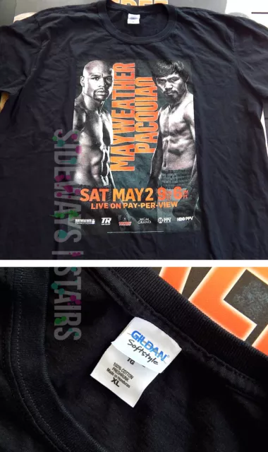 MAYWEATHER VS PACQUIAO PROMO T-SHIRT & POSTER XL 24X36 boxing memorabilia RARE 3