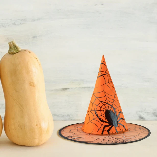 Cosplay Hat Vibrant Color Anti-deform Halloween Witch Cosplay Hat Lightweight