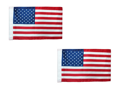 2pc US FLAG Motorcycle 7"x11" AMERICAN Replacement Sleeve fit 3/8" Pole Bike USA