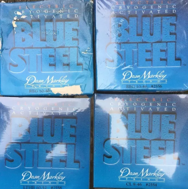 Lot De 4 Jeux De Cordes Guitare Blue Steel Dean Markley  10-46 /10-52/9-46