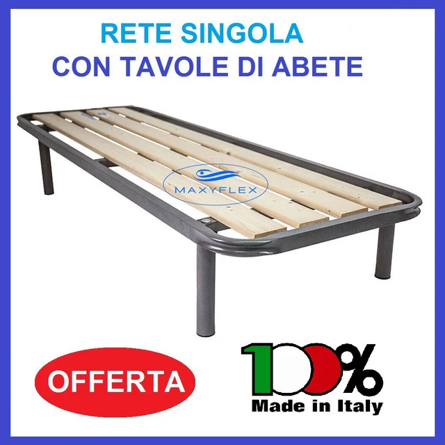 Rete Letto Ortopedica A Doghe Con Tavola Singola Una Piazza 80X190 Per Materasso