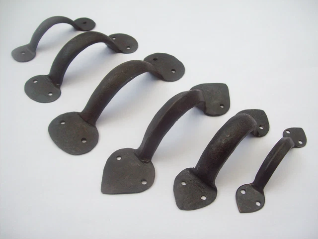 Hand Forged Wrought Iron Blacksmith Kitchen Cabinet Drawer Door Pull Handles