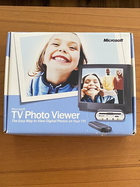 Visor de fotos de TV de Microsoft incluye control remoto, disquete, CD, etc. Nueva caja abierta