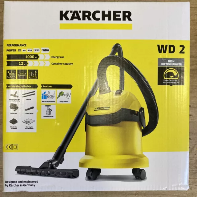 WD2 Staubsauger Nasssauger Trockensauger Kärcher 1.629-761.0 Schlauch Filter NEU