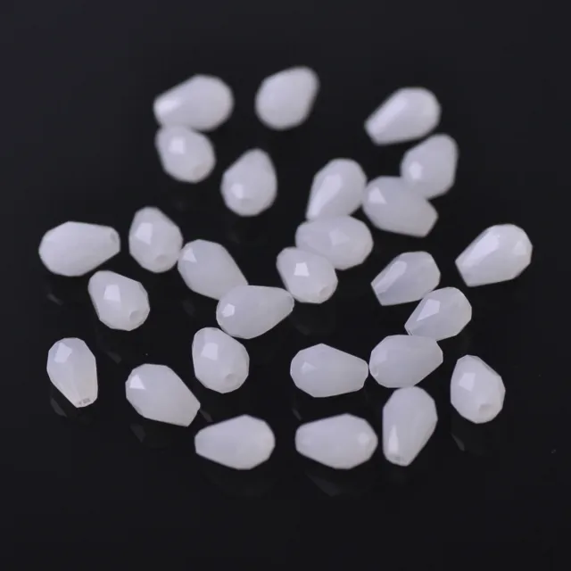 100pcs 5x3mm Small Teardrop Faceted Crystal Glass Losse Beads Bulk Wholesale Lot