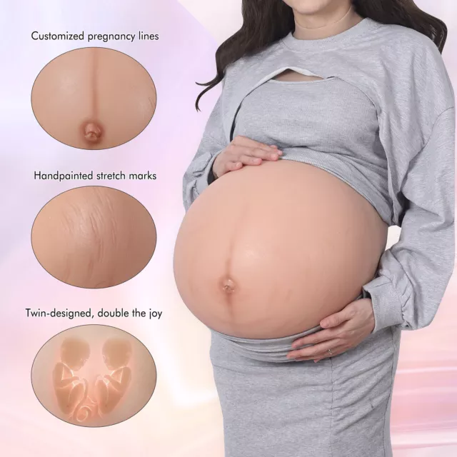 Roanyer M size Silicone Fake Pregnant Baby Bump fake Belly tummy pregancy