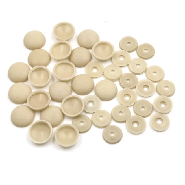 20 Sets Tapa Cubre Tuercas Y Pernos Beige De 4mm De Diámetro Para Decoración