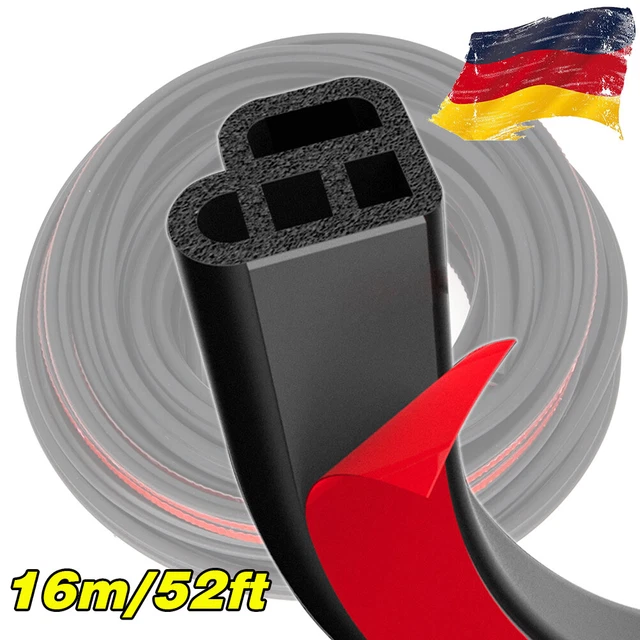 5 Meter Auto Türdichtung Selbstklebend - Doppelschicht Gummidichtung Mit 5 Löchern Für Bessere Abdichtung