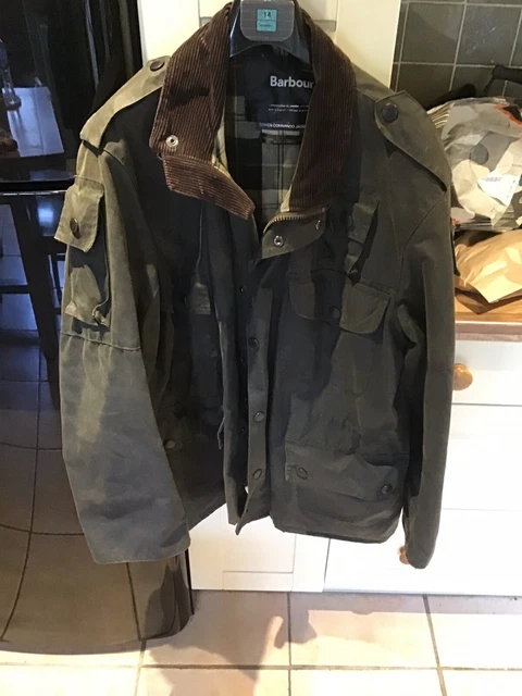 BARBOUR COWEN COMMANDO Jacket Size 42 Sage