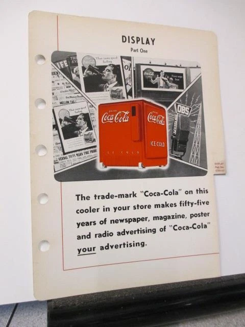 COCA COLA 1940 store salesman sample soda bottle vending machine cooler ELECT #2